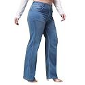 Miss Chase A+ Women's Wide Leg High Rise Regular Length Stretchable Denim Jeans