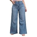 Miss Chase A+ Women's Wide Leg High Rise Regular Length Stretchable Denim Jeans