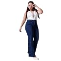 Miss Chase A+ Women's Wide Leg High Rise Regular Length Stretchable Denim Jeans