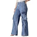 Miss Chase A+ Women's Wide Leg High Rise Regular Length Stretchable Denim Jeans