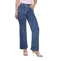 Miss Chase Women's Wide-Leg High-Rise Regular-Length Stretchable Shaping Denim Jeans