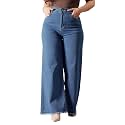 Miss Chase A+ Women's Wide Leg High Rise Regular Length Stretchable Denim Jeans