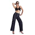 Miss Chase Women's Wide-Leg High-Rise Regular-Length Stretchable Shaping Denim Jeans