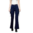 Miss Chase Women's Bootcut High Rise Regular Stretchable Denim Jeans (MCSS18DEN02-19-71-24, Navy Blue, 28)