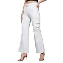 Miss Chase Women's Wide-Leg High-Rise Regular-Length Stretchable Shaping Denim Jeans