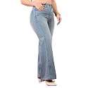 Miss Chase A+ Women's Wide Leg High Rise Regular Length Stretchable Denim Jeans