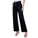 Miss Chase Women's Wide-Leg High-Rise Regular-Length Stretchable Shaping Denim Jeans