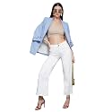 Miss Chase Women's Wide-Leg High-Rise Regular-Length Stretchable Shaping Denim Jeans