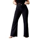 Miss Chase A+ Women's Wide Leg High Rise Regular Length Stretchable Denim Jeans