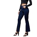 Miss Chase Women's Bootcut High Rise Regular Stretchable Denim Jeans (MCSS18DEN02-19-327-26, Oxford Blue, 26)