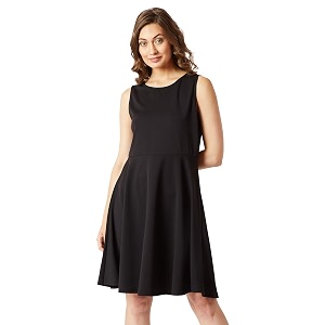 Miss Chase Womens Wine Red Round Neck