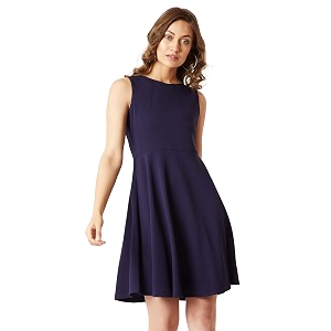 Miss Chase Womens Wine Red Round Neck