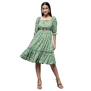 Miss Chase Womens Wrap Floral Square Neck