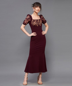 Miss Chase Women A-line Red Ankle Length