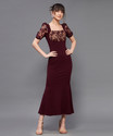 Miss Chase Women A-line Red Ankle Length