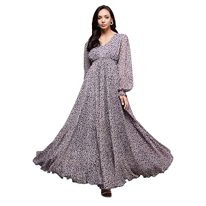 Miss Chase Women Pleated V Neck Full