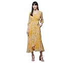 Miss Chase Women Pleated V Neck Full