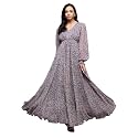 Miss Chase Women Pleated V Neck Full