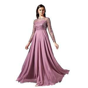 Miss Chase Womens Long Sleeve Sequin Maxi