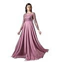 Miss Chase Womens Long Sleeve Sequin Maxi