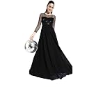 Miss Chase Womens Long Sleeve Sequin Maxi