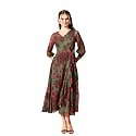 Miss Chase Womens Multicolored Black Floral V-Neck