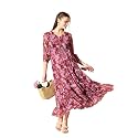 Miss Chase Womens Multicolored Black Floral V-Neck