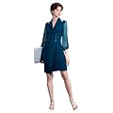 Miss Chase Womens Bodycon Square Puff Sleeve Solid Lace Overlaid Ankle Length Dress