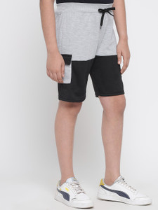 miss  chief short for boys casual colorblock polycotton grey pack of 1