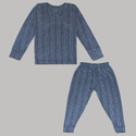 Miss & Chief Top - Pyjama Set Thermal For Boys & Girls (Blue, Pack of 1)