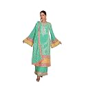 Miss Ethnik Women39s Yellow Color Chinon Embroidered