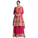 Miss Ethnik Women39s Pink and Orange Color