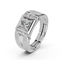Miss Highness 925 Pure Silver Ring for Men | Solitaire Adjustable Ring | Certified Sterling Silver Jewellery | Daily Wear Finger Rings | Gift for Husband, Boyfriend, Birthday & Anniversary