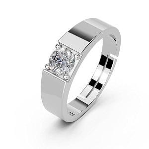 miss highness 925 pure silver solitaire ring for men and boys  classic adjustable design  silver jewellery with authenticity certificate  gift for husband boyfriend  daily wear ring