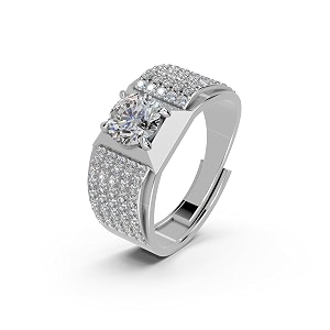 miss highness 925 sterling silver ring for men  bold adjustable ring for man  certified silver jewellery  daily wear finger rings  gift for husband boyfriend birthday amp anniversary