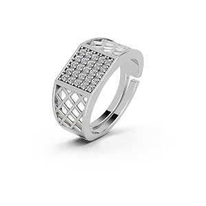 miss highness 925 pure silver ring for men  solitaire adjustable ring  certified sterling silver jewellery  daily wear finger rings  gift for husband boyfriend birthday amp anniversary