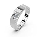 Miss Highness 925 Pure Silver Solitaire Ring for Men and Boys | Classic Adjustable Design | Silver Jewellery With Authenticity Certificate | Gift for Husband Boyfriend | Daily Wear Ring