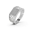 Miss Highness 925 Pure Silver Ring for Men | Solitaire Adjustable Ring | Certified Sterling Silver Jewellery | Daily Wear Finger Rings | Gift for Husband, Boyfriend, Birthday &amp; Anniversary