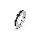 Miss Highness 925 Silver Band Adjustable Ring for Men and Boys | Classic Design | Stylish Silver Jewellery | With Authenticity Certificate | Gift for Husband Boyfriend | Casual Wear Ring,(MH-R-83-M)