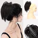 Clip Ponytail for Woman 8 Teeth Claw Messy Bun Makeup Ponytail Hair Extension Stylish Washable Hair Extensions, Matte Finish,12 Inches Long, Brown Color (Brown2)