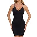 MISS MOLY Shapewear Dress Slip for Women Full Slip Tummy Control Body Shaper Seamless Cami Dress with Adjustable Strap