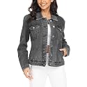 MISS MOLY Women's Denim Jacket Classic Button Up Jean Jacket