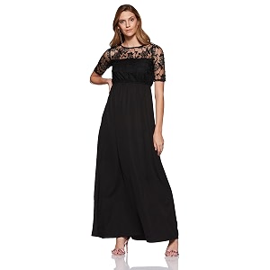 Miss Olive Womens Crepe Skater Maxi Dress