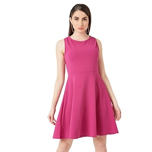 Miss Olive Womens Polyester Skater Knee-Length Dress