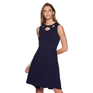 Miss Olive Womens Polyester Skater Dress