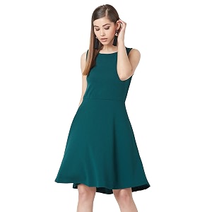 Miss Olive Womens Polyester Skater Knee-Length Dress