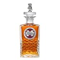 Mississippi State University (Bulldog Head) Heritage Decanter with 3D Stopper | 25 OZ Liquor Pourer | Expertly Crafted Pewter Glass