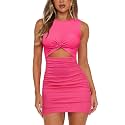 MISSJOY Women39s Sleeveless Cutout Twist Front Ribbed