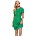 MISSKY Women's Pullover Hooded Kangaroo Pocket Sweatshirt Casual Hoodie Dress