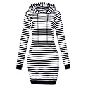 MISSKY Women's Pullover Hooded Kangaroo Pocket Sweatshirt Casual Hoodie Dress